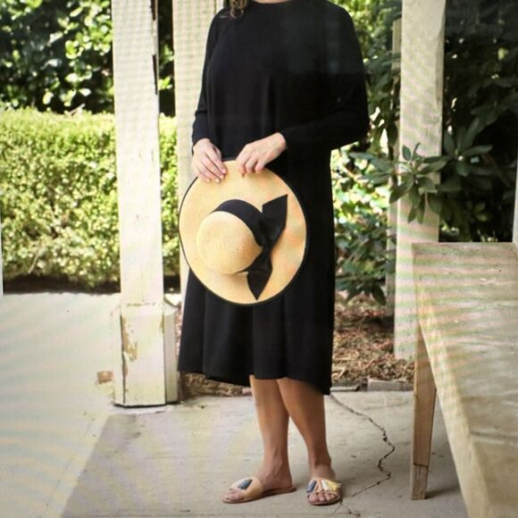 NWOT Dainty Jewells 3X Dress Black Long Sleeve Knee Length Your Favorite Stretch - Picture 2 of 9